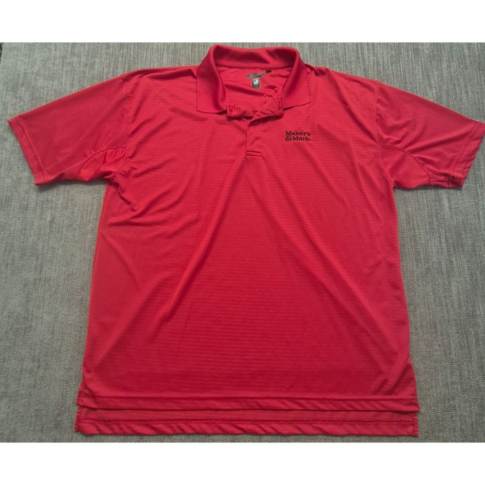 Maker's Mark Bourbon Polo Shirt Men's XXL Red Willow Pointe Tec Golf Performance